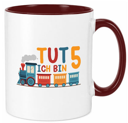 5. Geburtstag | 5 Jahre Eisenbahn Zug junge lustiger Spruch Geschenk Tasse