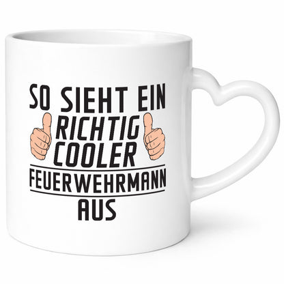 Richtig Cooler Feuerwehrmann | Feuerwehr Geschenkidee Humor Tasse