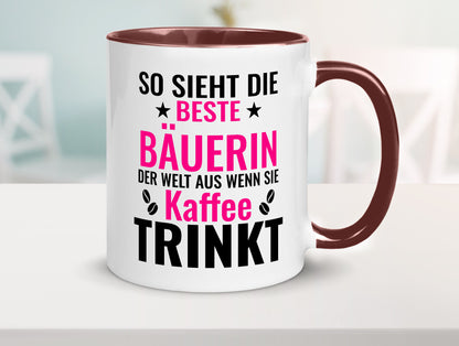 Kaffee trinkt: Bäuerin | Bauernhof Landwirtschaft Geschenk Humor Geschenkidee