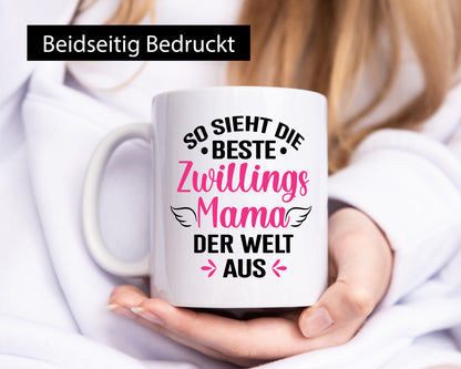 So sieht die beste Zwillingsmama der Welt aus | Lustiger Mama Spruch Geschenk