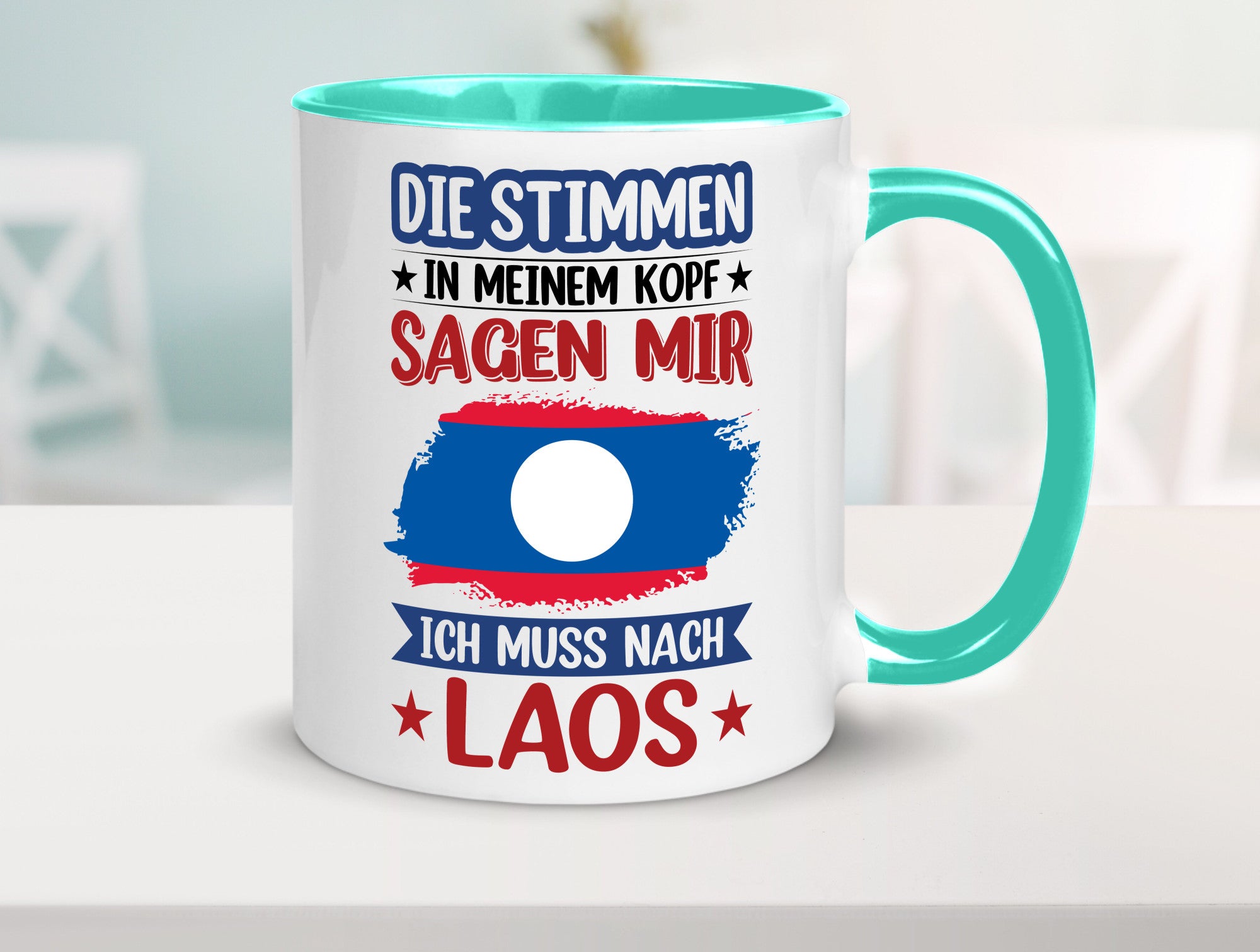 Laos | Urlaub Stimmen in meinem Kopf Traumland lustig Humor Geschenkidee