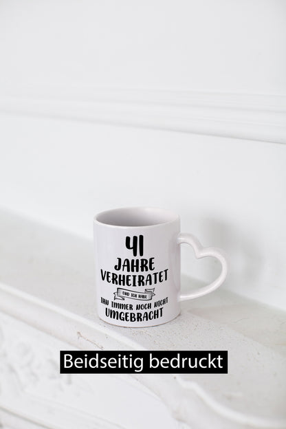 41 Jahre Verheiratet, immer noch am Leben! Geschenk Humor Geschenkidee lustiger