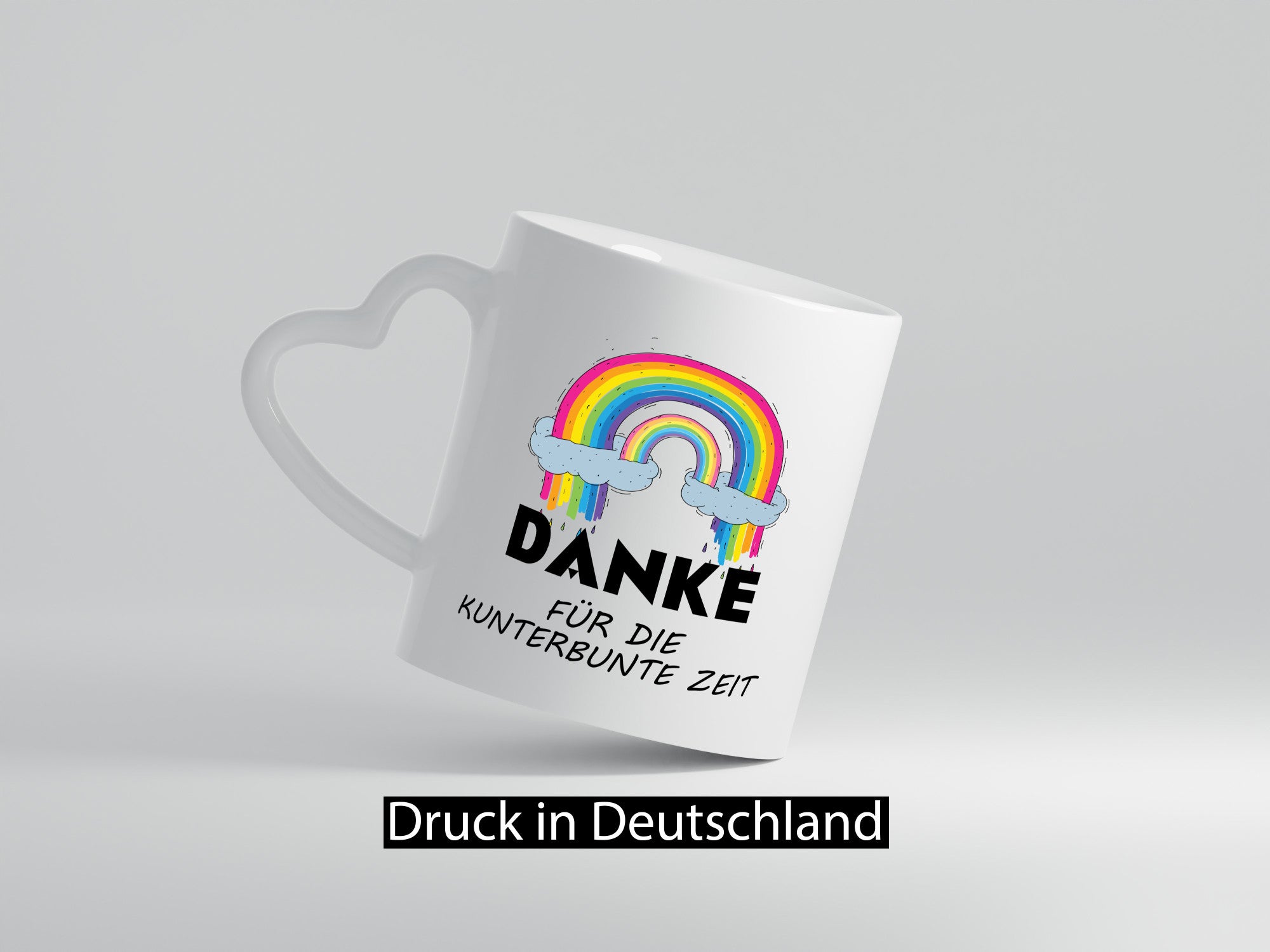 Danke für die Kunderbunte Zeit | Regenbogen lustiger Spruch Geschenk Humor