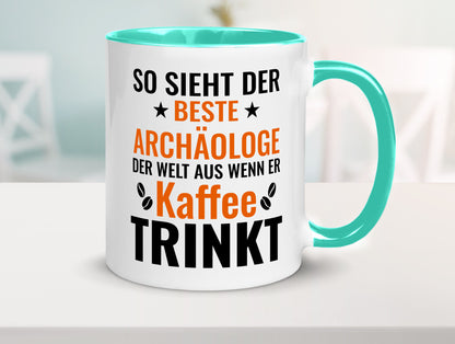 Kaffee trinkt: Archäologe | Archäologie Forscher lustig Humor Geschenkidee