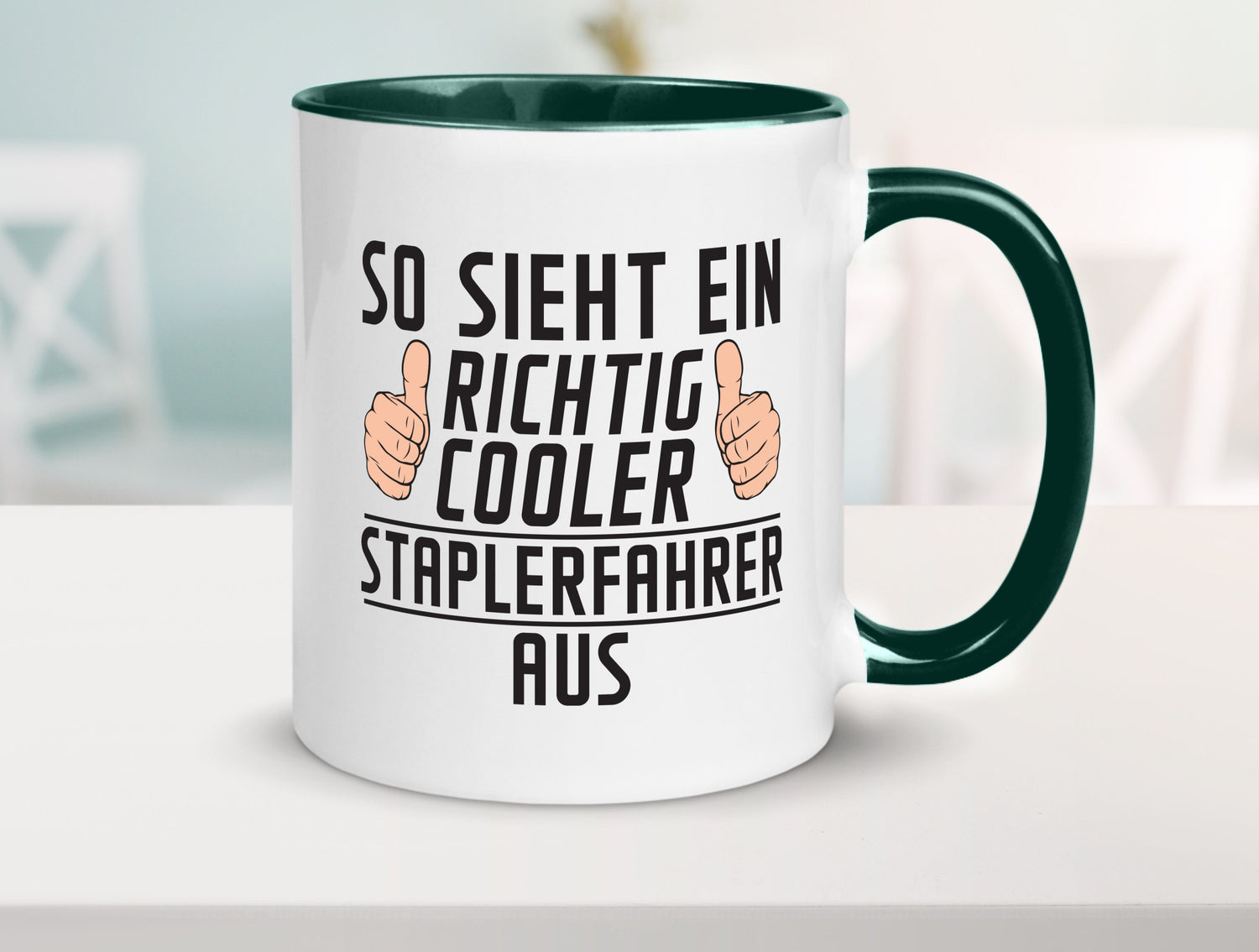 Richtig Cooler Staplerfahrer | Gabelstapler Fahrer Humor Geschenkidee Tasse