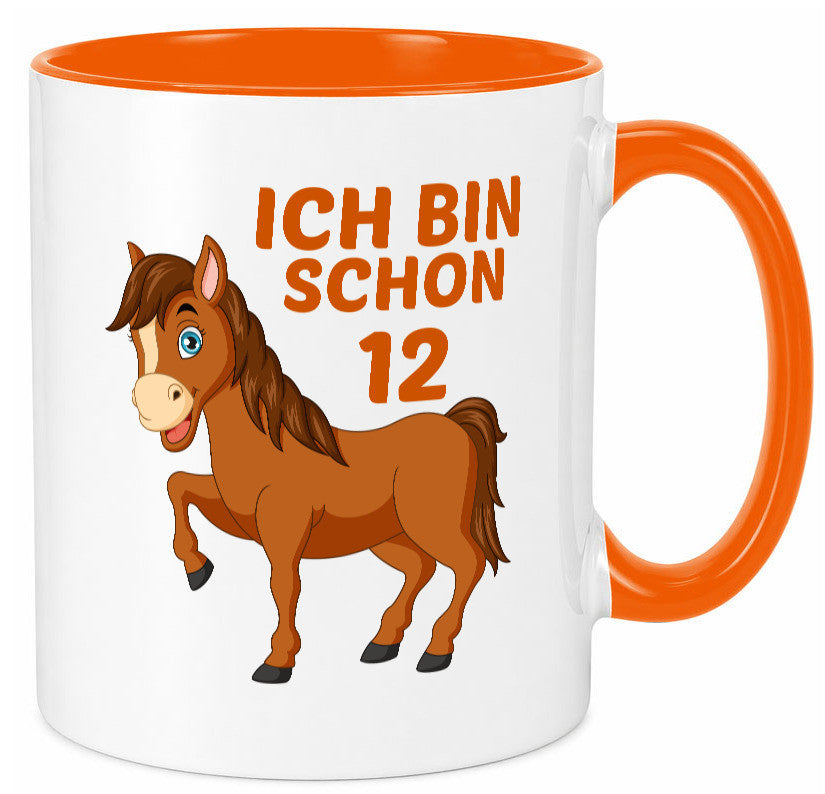 12. Geburtstag | Ich bin schon 12 Pferde Pony Geschenkidee Humor Tasse