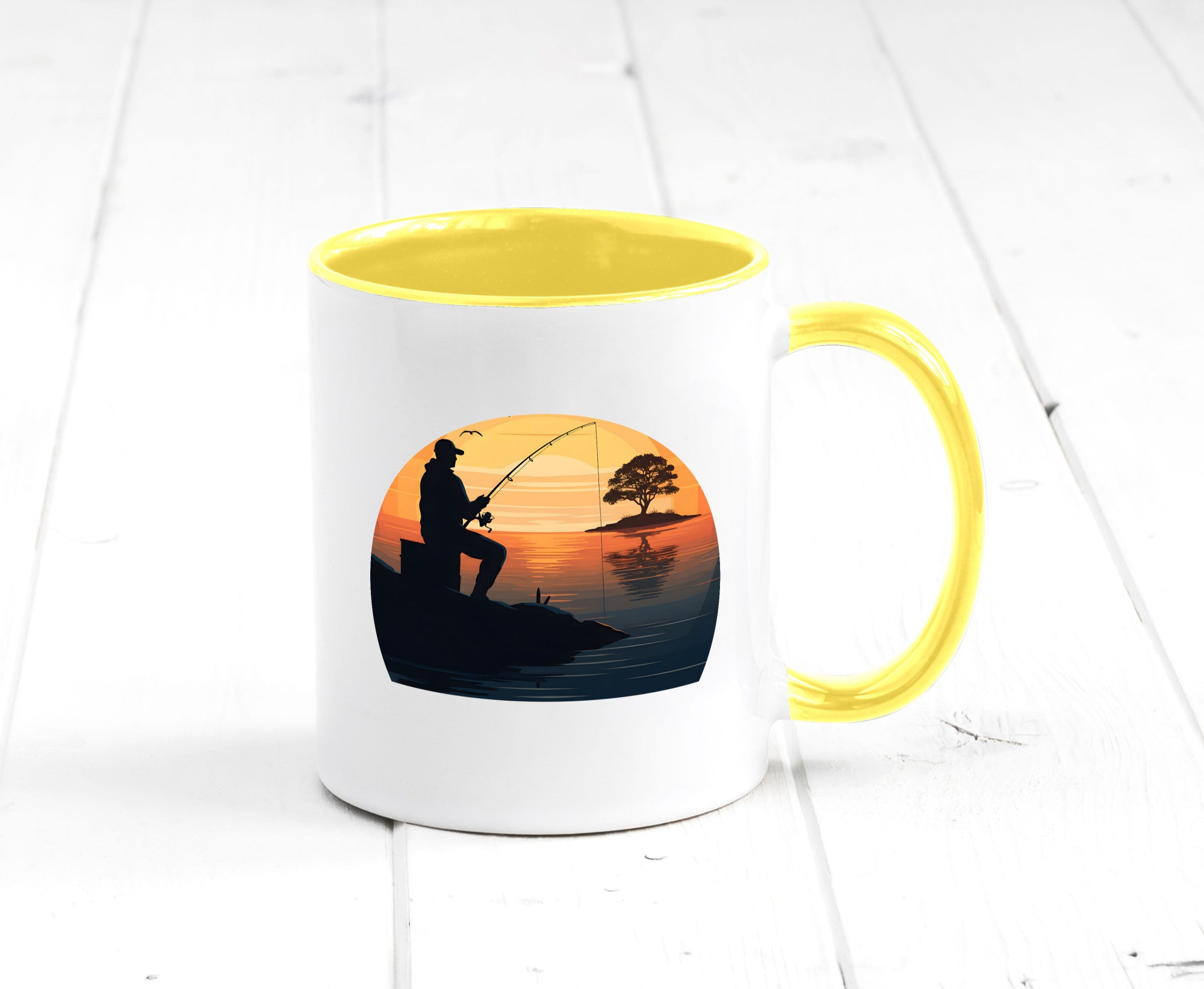 Angler | Sonnenuntergang Fischer Fische Angeln v2 Geschenk Humor Geschenkidee