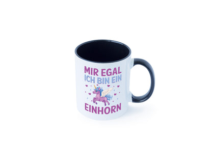 Mir egal, ich bin ein Einhorn| Herzen Geschenkidee Humor Tasse