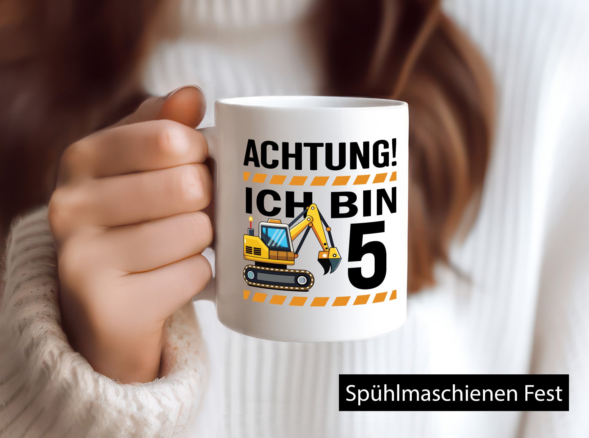 5 Geburtstag Ich bin | Bagger Junge Humor Geschenkidee Tasse