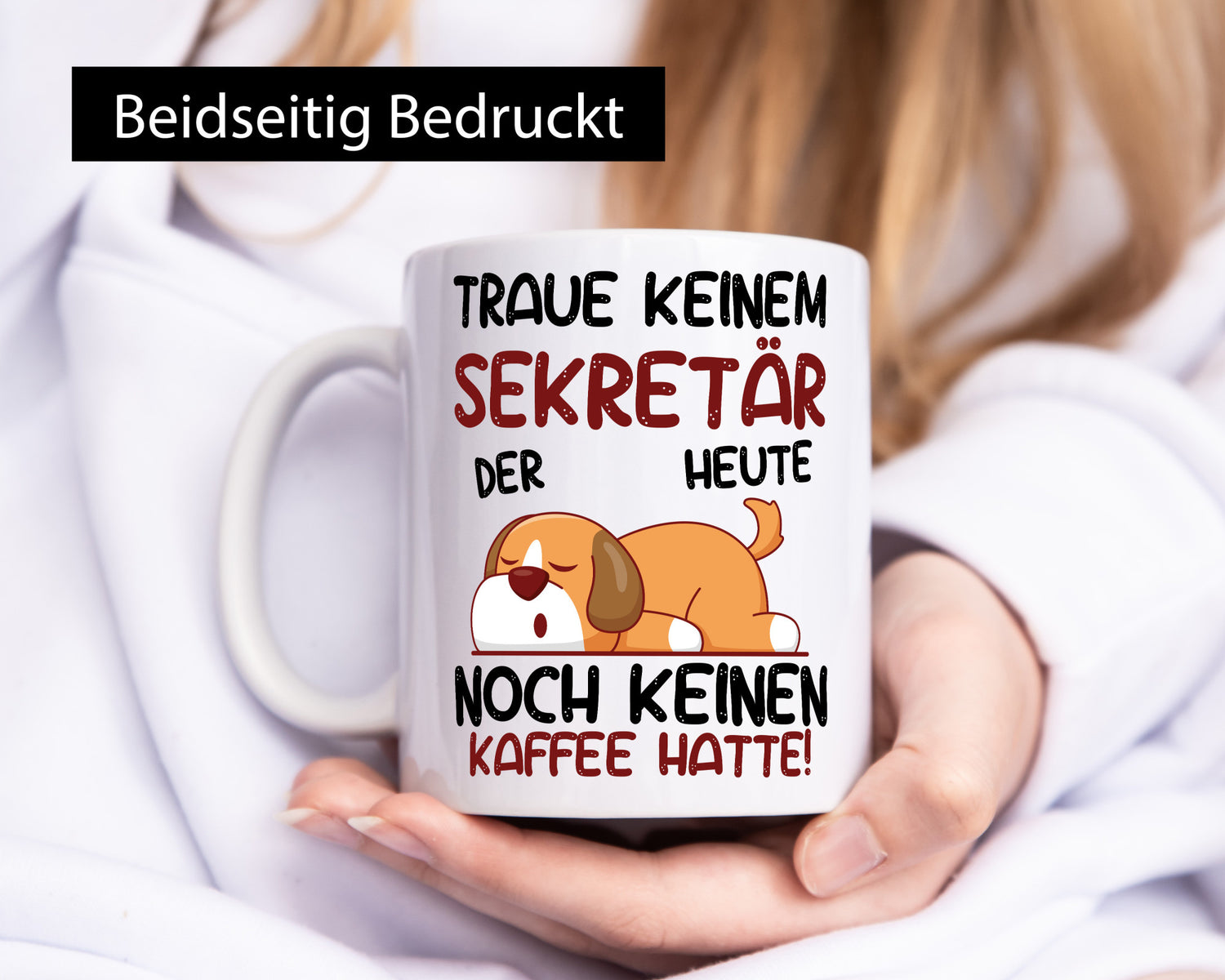 Traue keinem Sekretär | Büro lustiger Spruch Geschenk Arbeit Kollegen Tasse