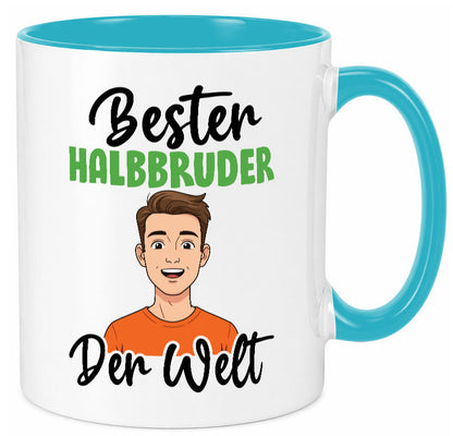 Bester Halb Bruder | Stiefvater Humor Familie Geschenkidee Tasse