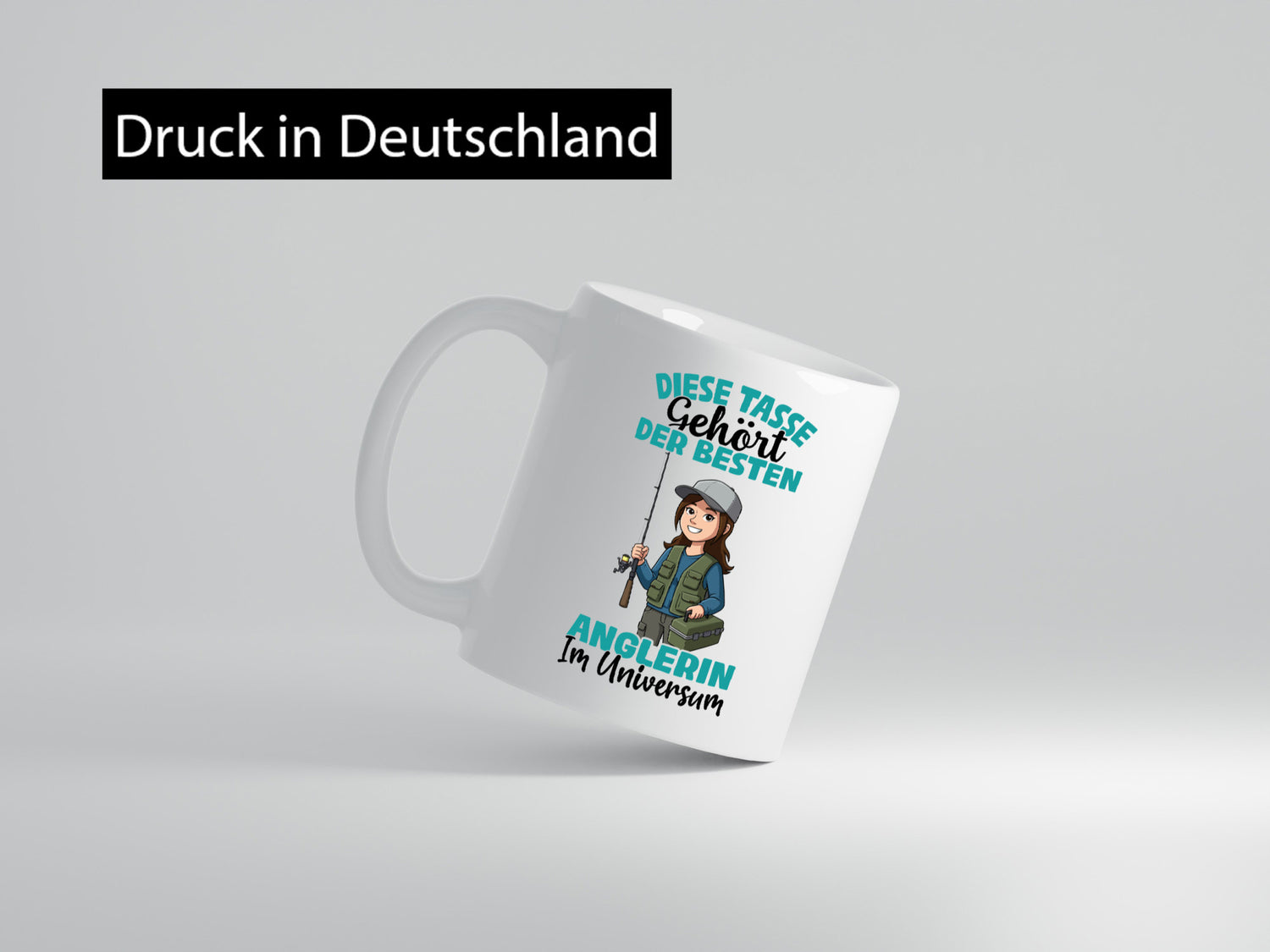Im Universum: Anglerin | Angeln Fischerin lustiger Spruch Geschenk Humor