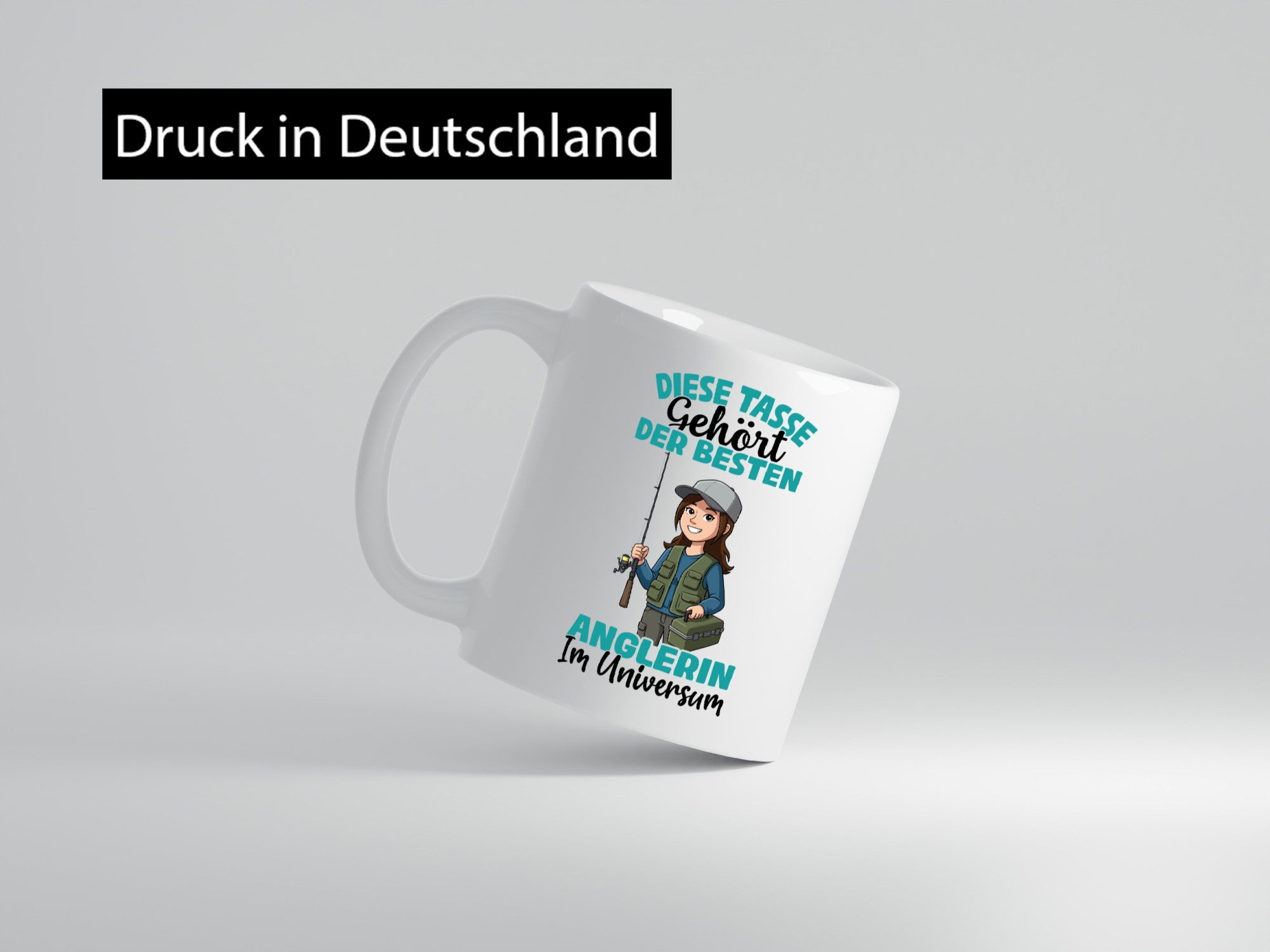 Im Universum: Anglerin | Angeln Fischerin lustiger Spruch Geschenk Humor