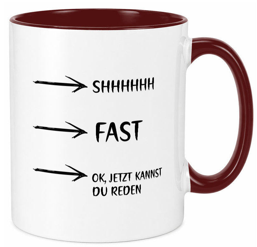 Jetzt kannst du reden | Morgenmuffel Kaffeetrinker Humor Geschenkidee Tasse