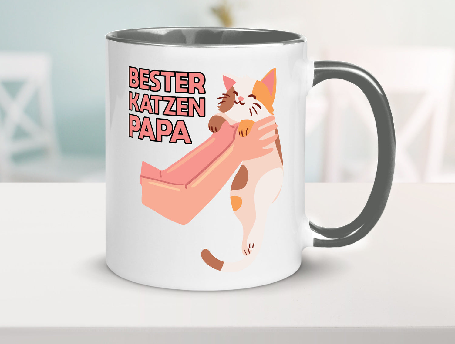 Bester Katzenpapa | Katze Gabel Geschenk Tierliebhaber Humor lustiger Spruch