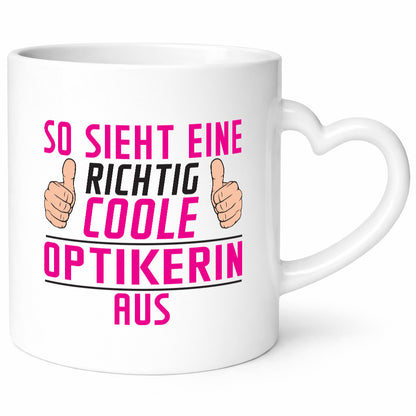 Richtig Coole Optikerin | Augenoptik Humor Geschenkidee Tasse