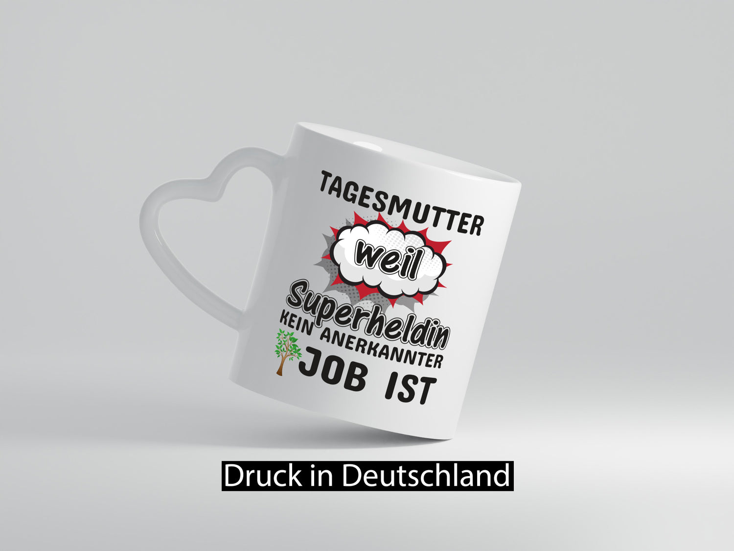 Tagesmutter Superheldin | Beruf Tasse Kinderzeichnung Geschenkidee Familie Humor