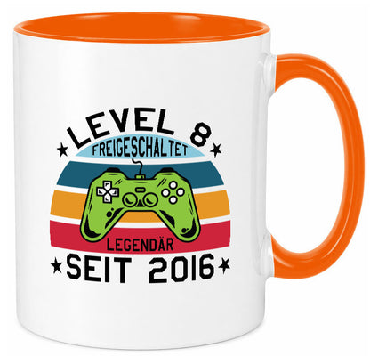 Level 8 | legendär seit 2016 Controller Geschenk Humor Geschenkidee lustiger Tasse