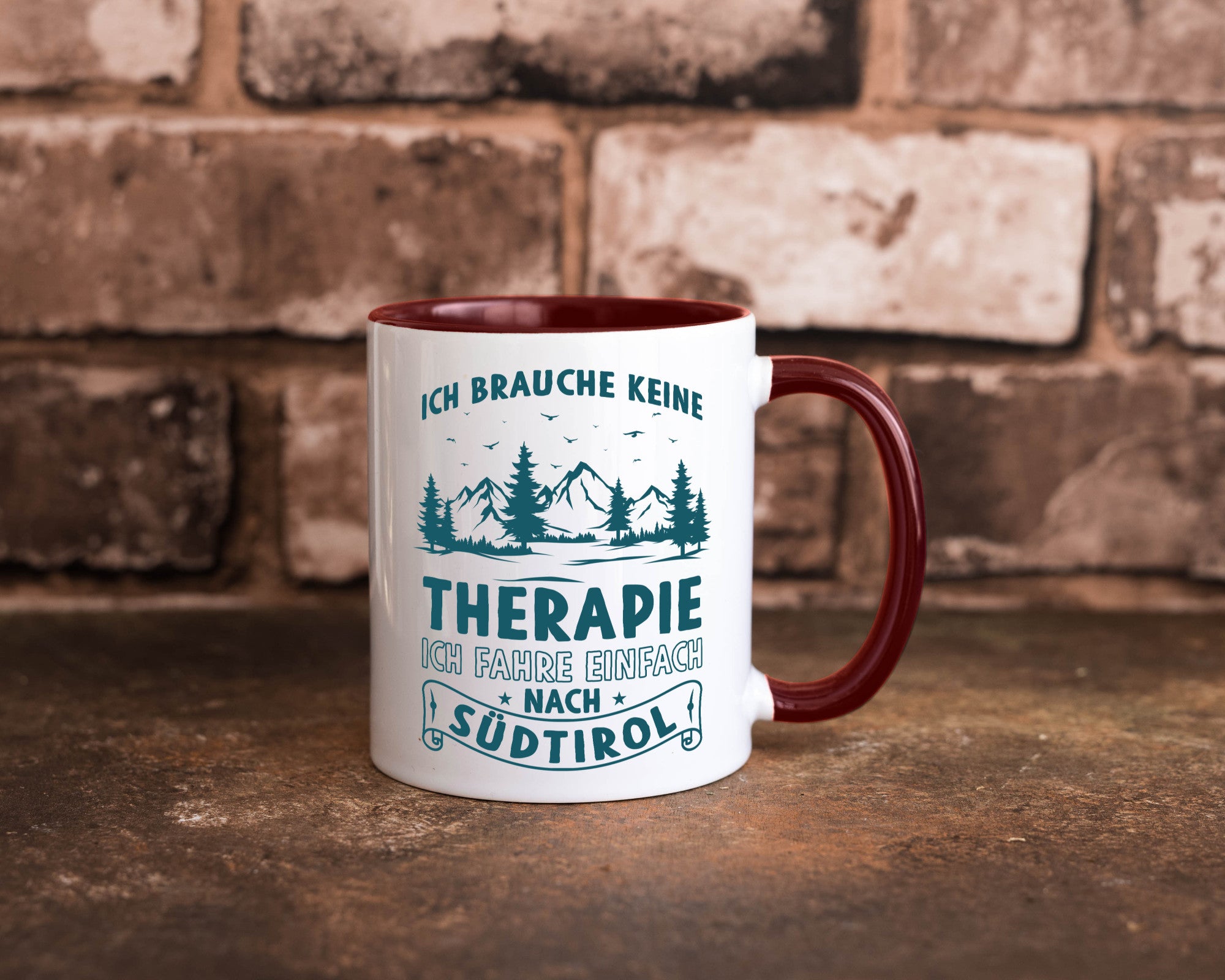 Keine Therapie, ich muss nach Südtirol | Berge Wald Geschenkidee Humor Tasse