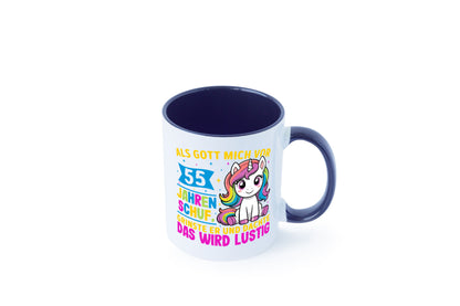 55. Geburtstag | Als Gott mich schuf 40 Jahre v2 lustiger Spruch Geschenk