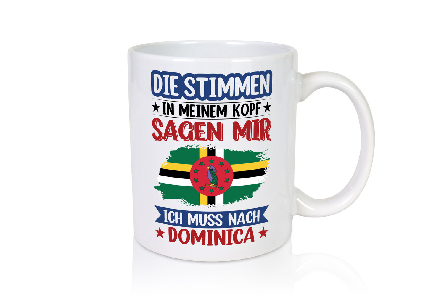 Dominica | Urlaub Stimmen in meinem Kopf Traumland Geschenkidee Humor Tasse