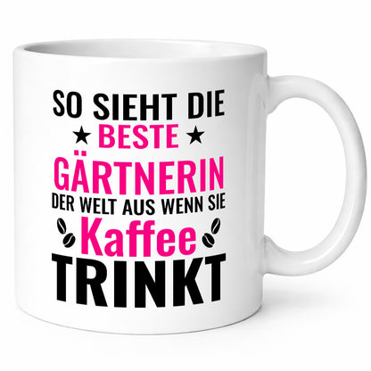 Kaffee trinkt: Gärtnerin | Gartenbau lustig Humor Geschenkidee Geschenk Tasse