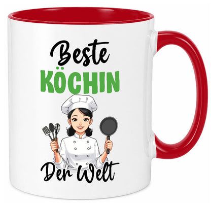 Beste Köchin | Chefköchin Chefkoch v2 lustig Arbeit Kollegen Büro Geschenk Tasse