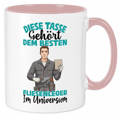 Im Universum: Fliesenleger | Fliesenlegen Bau Geschenk Humor Geschenkidee