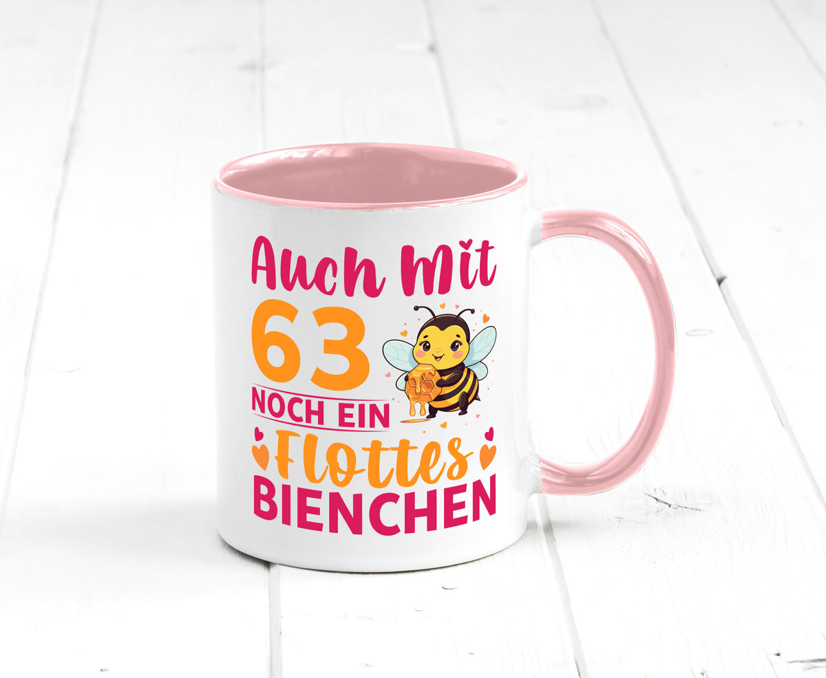 63. Geburtstag | Flottes Bienchen 63 Jahre lustiger Spruch Geschenk Tasse
