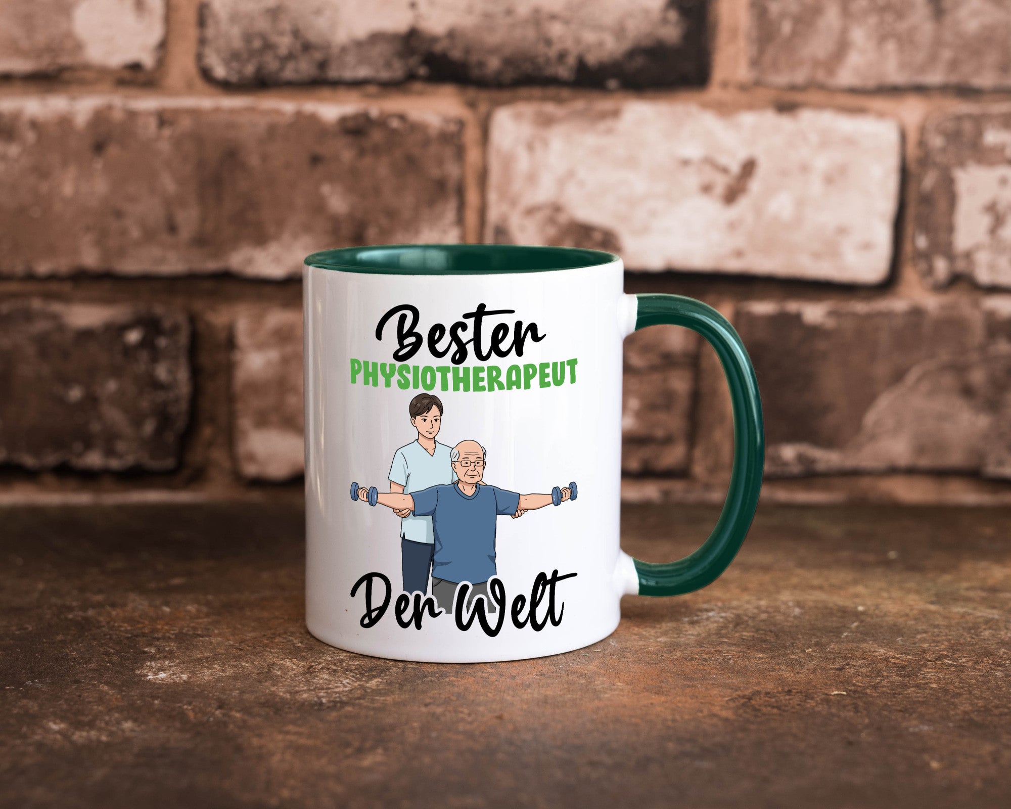 Bester Physiotherapeut v3 Geschenk Humor Geschenkidee lustiger Spruch Tasse