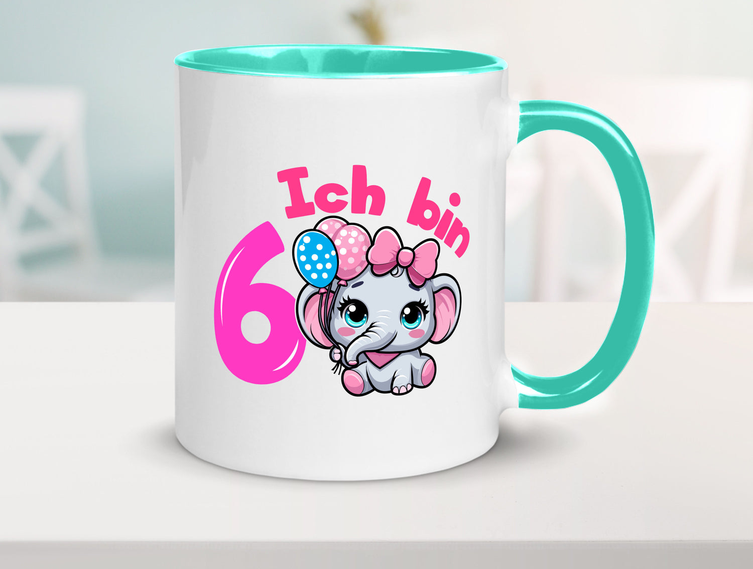 6. Geburtstag | 6 Jahre Elefant Mädchen Humor Geschenkidee Tasse