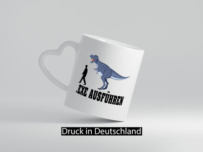 Exe Ausführen | Dinosaurier lustiger Spruch Geschenk Humor Geschenkidee Tasse