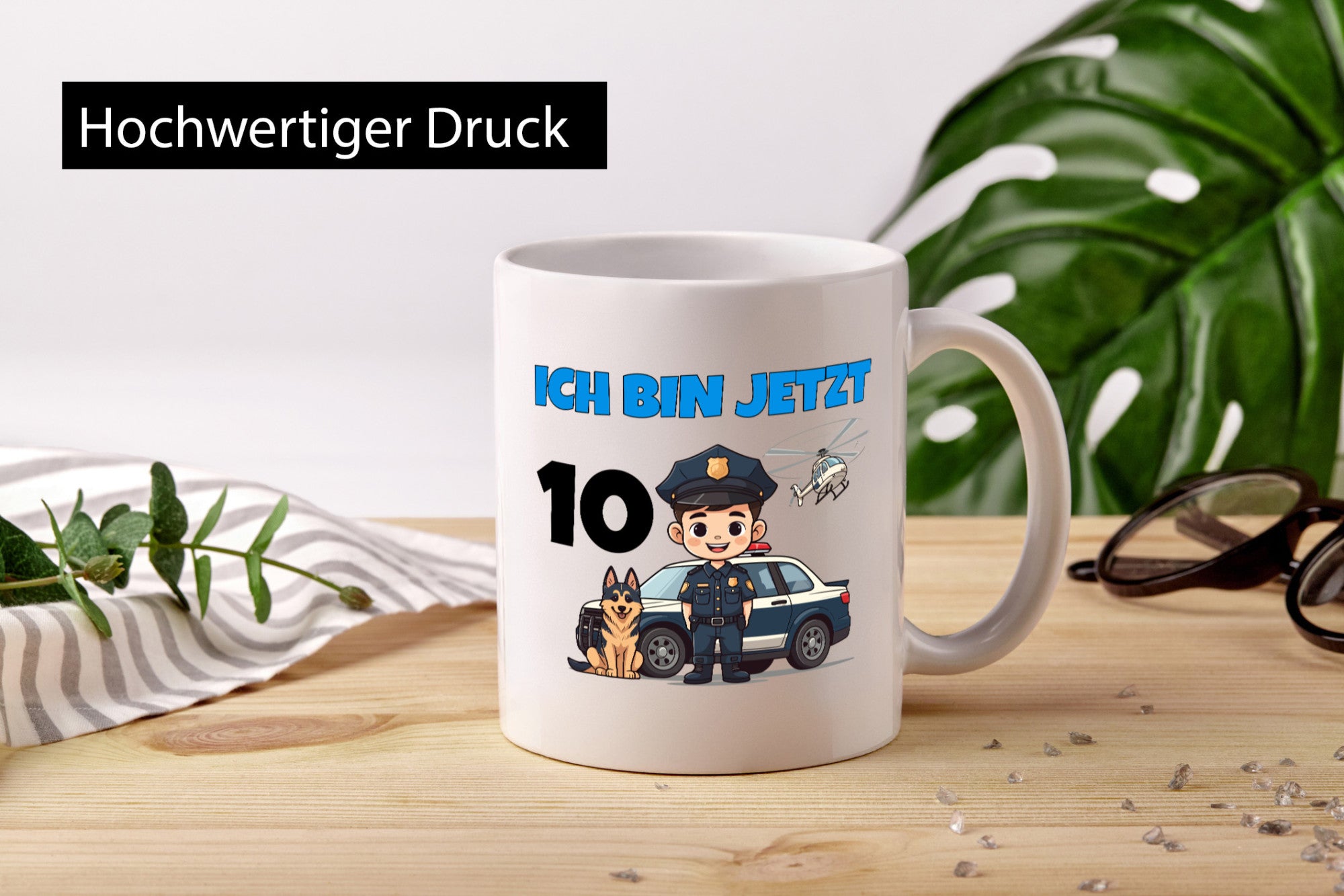 10. Geburtstag | 10 Jahre Polizei Kind Polizeiauto lustig Geschenkidee Geschenk