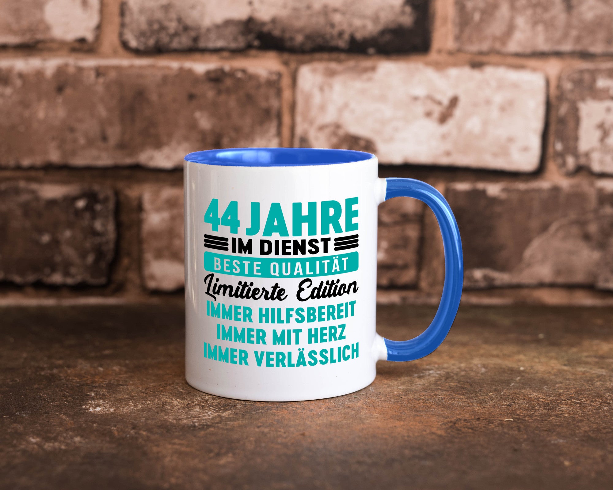 44 Jahre im Dienst | Jubiläum Arbeit v5 lustig Kollegen Büro Geschenk Tasse