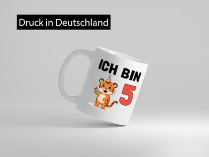 5. Geburtstag | 5 Jahre Tiger Geschenkidee Humor Tasse