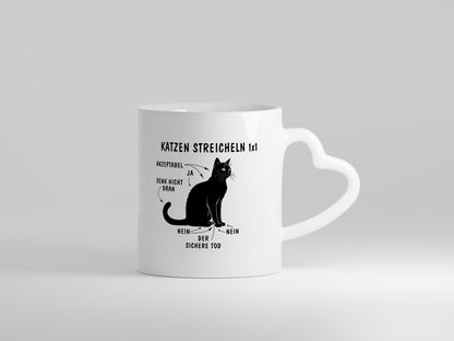 Katzen Streicheln | 1x1 Katze Humor Tierliebhaber Geschenkidee Tasse