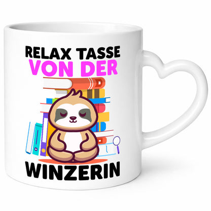 Relax Tasse: Winzerin | Weinbauer Wein lustiger Spruch Geschenk Humor