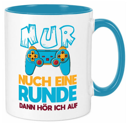 Nur noch eine Runde dann hör ich auf | Gamer Zocken lustig Humor Geschenkidee Tasse