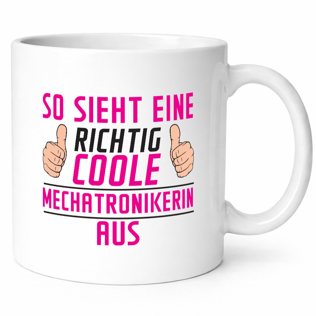 Richtig Coole Mechatronikerin | KFZ Werkstatt Geschenkidee Humor Tasse