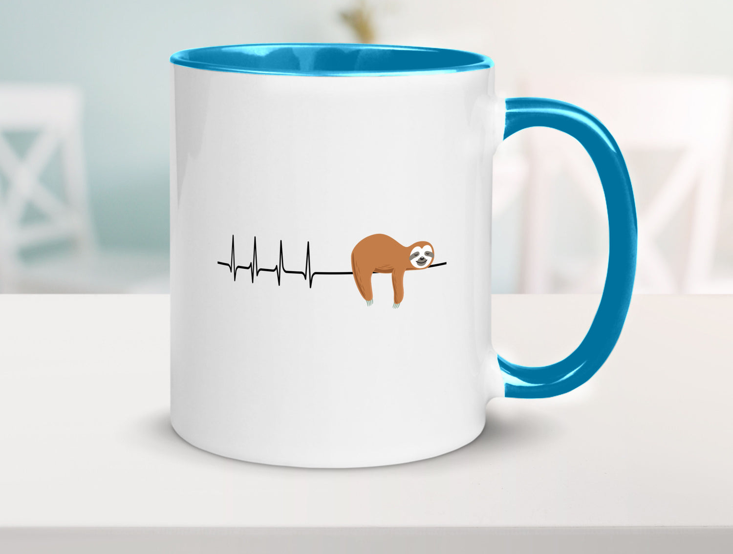 Herzschlag Faultier | Faulheit Morgenmuffel faul Humor Tierliebhaber
