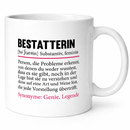 Bestatterin | Beruf Bestattung Totengräberin Humor Arbeit Kollegen Büro