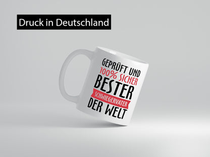 Bester Schwiegervater Geschenk Familie Geschenkidee lustiger Spruch Tasse