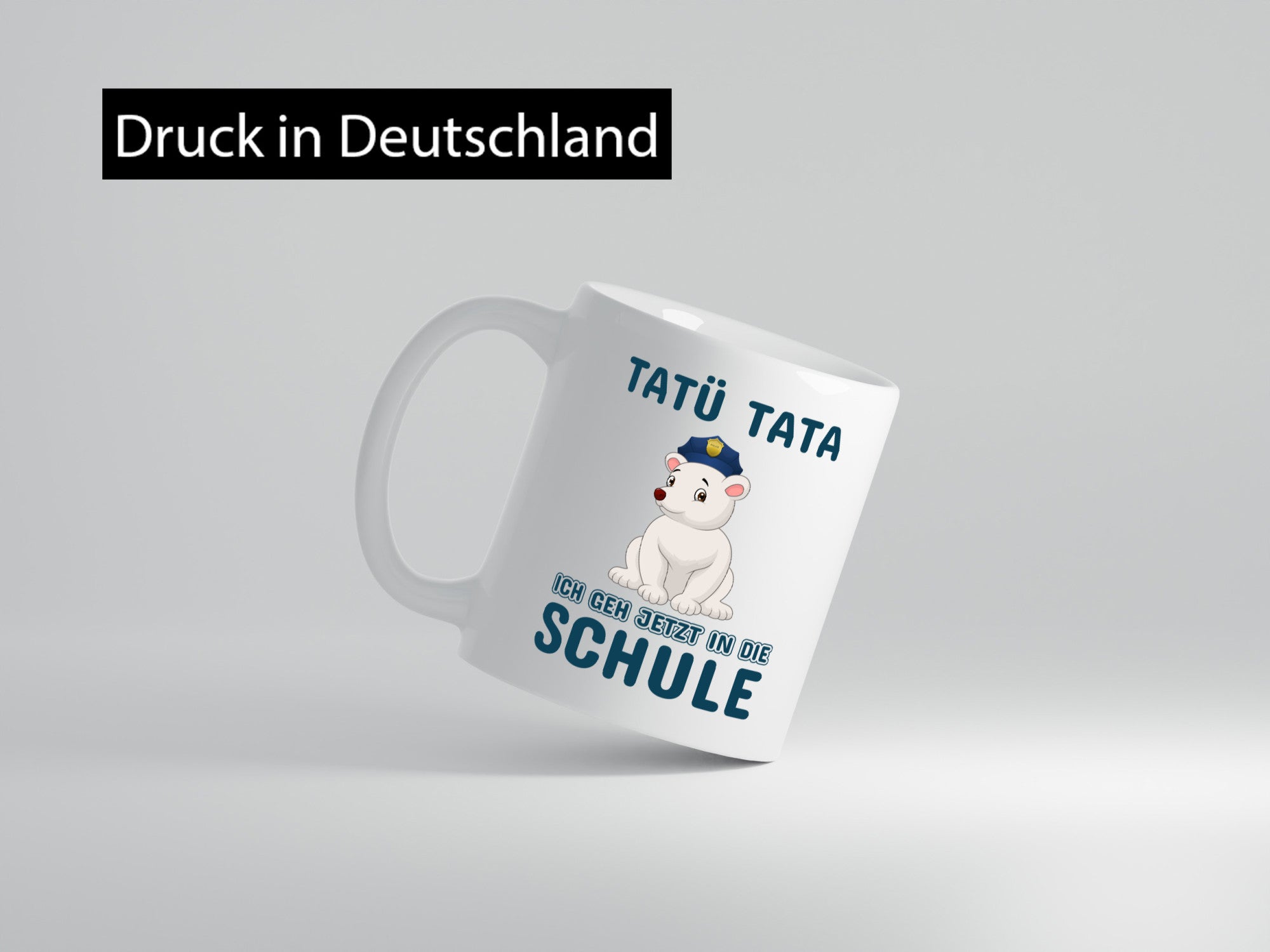 Polizei Eisbär | Tatü Tata Einschulung Tasse Schule lustig Humor Geschenkidee