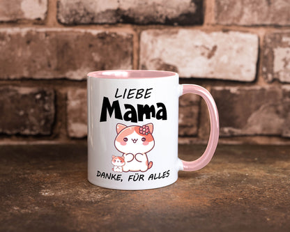 Liebe Mama Danke, für alles | Muttertag Beste Geschenk Familie Geschenkidee Tasse