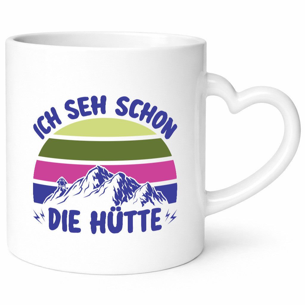 Ich seh schon die Hütte | Berge lustig Humor Geschenkidee Geschenk Tasse