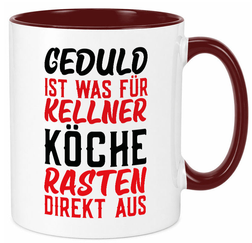 Köche rasten aus | Kellner Geduld Küchenchef Restaurant Geschenk Arbeit Tasse