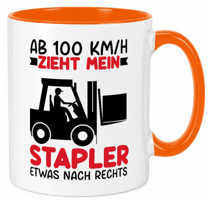 Stapler zieht nach Rechts | Staplerfahrer Arbeit Geschenkidee Kollegen Büro