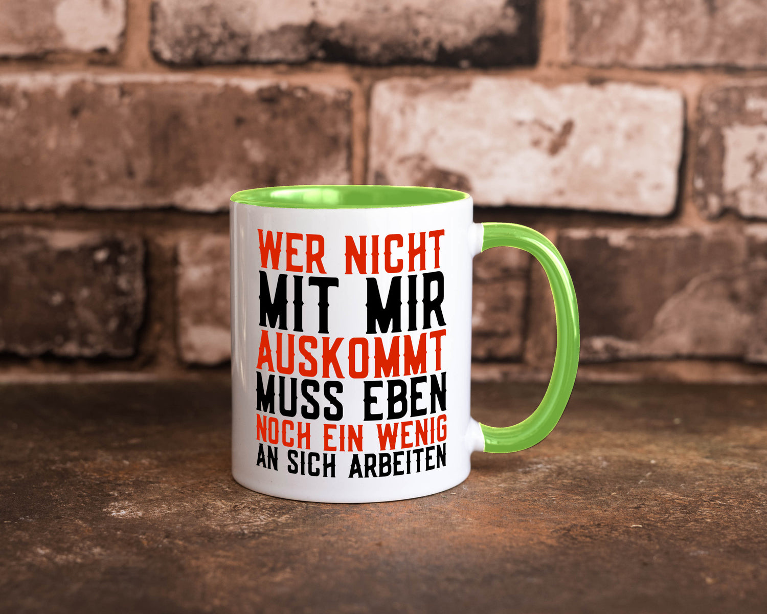 Wer nicht mit mir auskommt | Selbstbewusst witziger Spruch Geschenkidee Humor