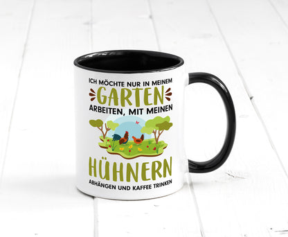 Garten Hühner | Gartenarbeit Tasse Bauernhof Spruch lustiger Geschenk Arbeit