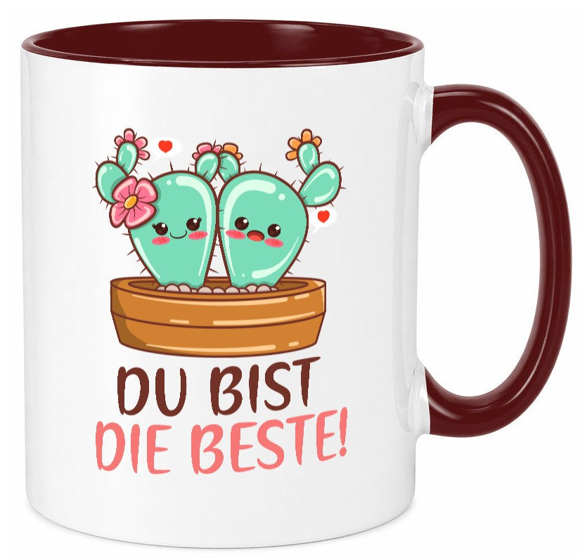 Du bist die Beste | Freundin Kaktus Best Freinds Geschenk Humor Geschenkidee Tasse